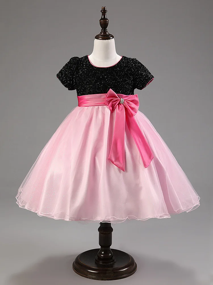 black and pink frock