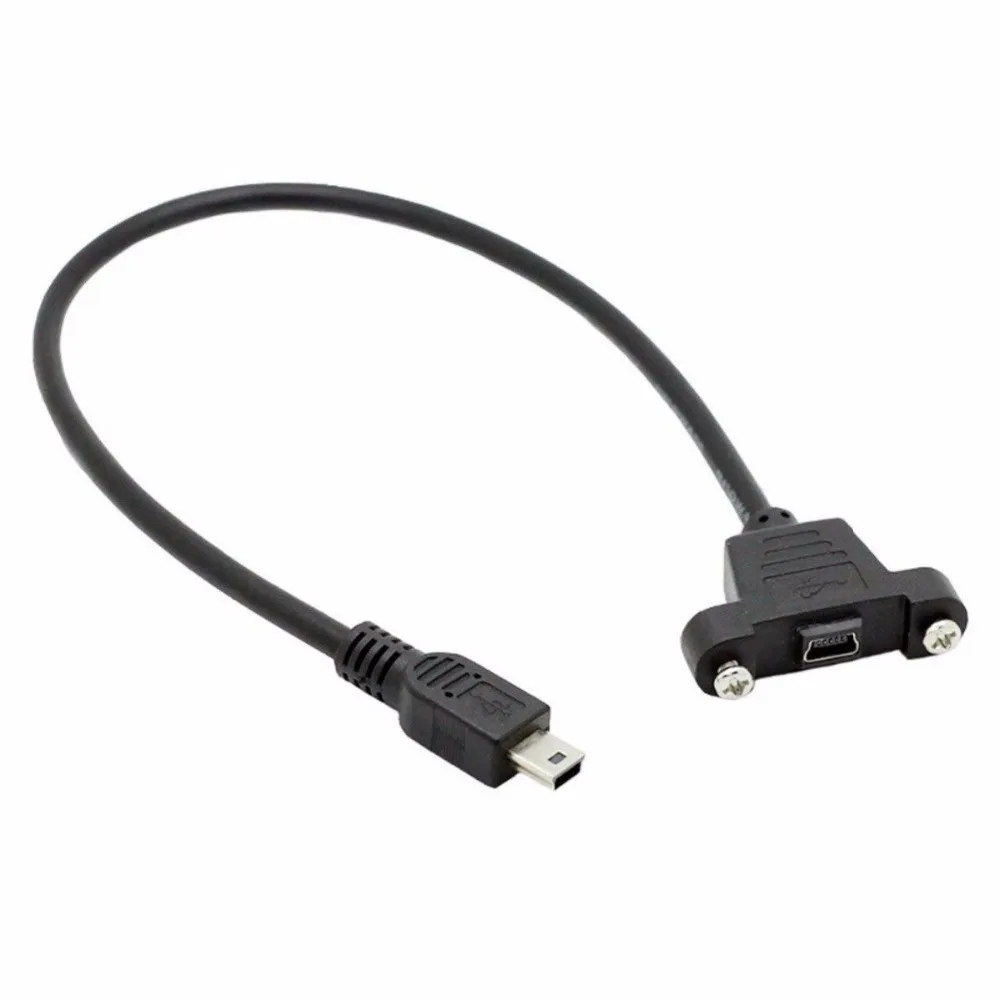 Крепление на панель тип USB 2 0 Mini B штекер Женский кабель с винтами 1 фут