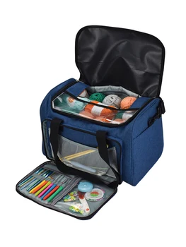

2019 New Knitting Bag Yarn Tote Organizer with Inner Divider for Wool Crochet Hooks Knitting Needles Sewing Set DIY Storage Bag