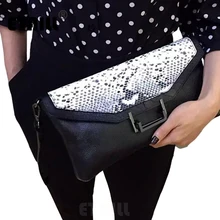2017 Serpentine Pattern Famous Brands Shoulder Designer Evening Day Clutch Python Snake Pattern Real Cow Leather Celebrity Bags
