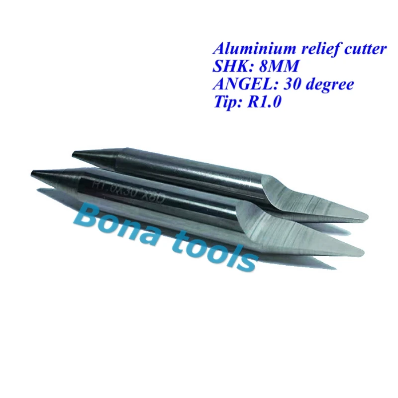

New arrival 5pcs/lot double heads Aluminium plate emboss cutter, Aluminium taper ball nose bits, Aluminium V shape end mill
