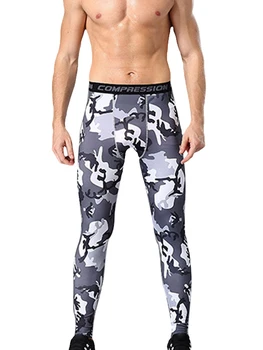 

Men's Compression Pants Workout Leggings Soft Breathable Long Pants Gym Cycling Yoga Running Tights Trousers
