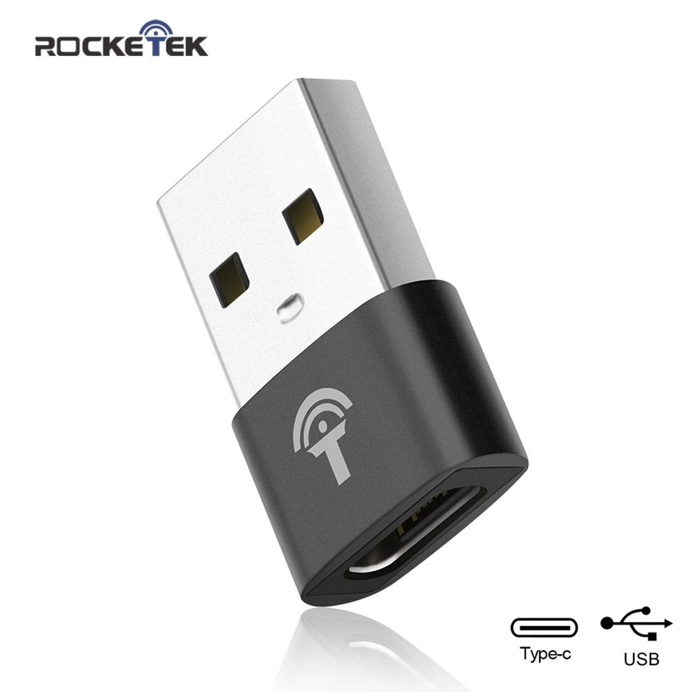 

Rocketek USB Male to USB Type C Female Adapter Converter for Macbook PC Male Adapter TYPE-C Female Data Charger Cable