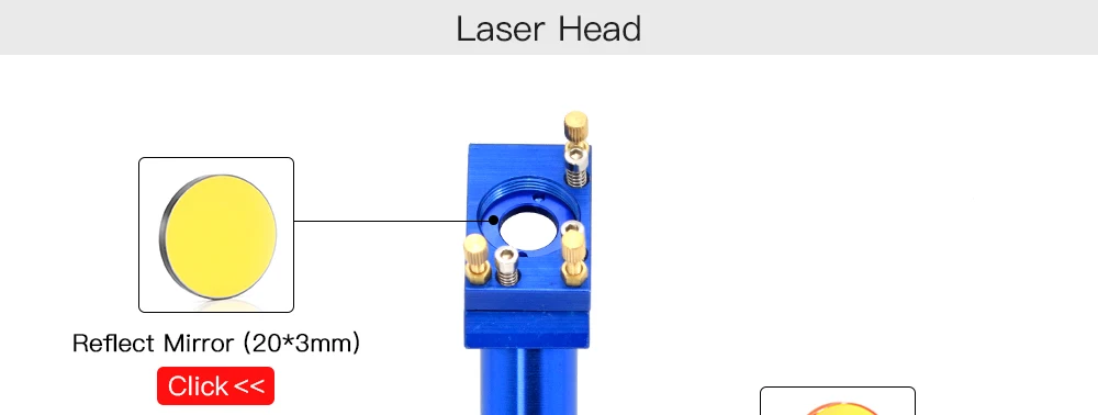 WaveTopSign CO2 лазерный набор для всей поверхности головы для 2030 4060 K40 лазерный станок для гравировки и резки