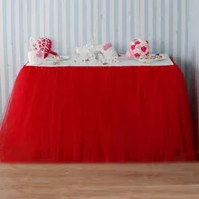 Тюль Туту Таблица юбка Посуда Для Свадебные украшения Baby Shower свадьбу Таблица Плинтус для вечеринок домашний текстиль