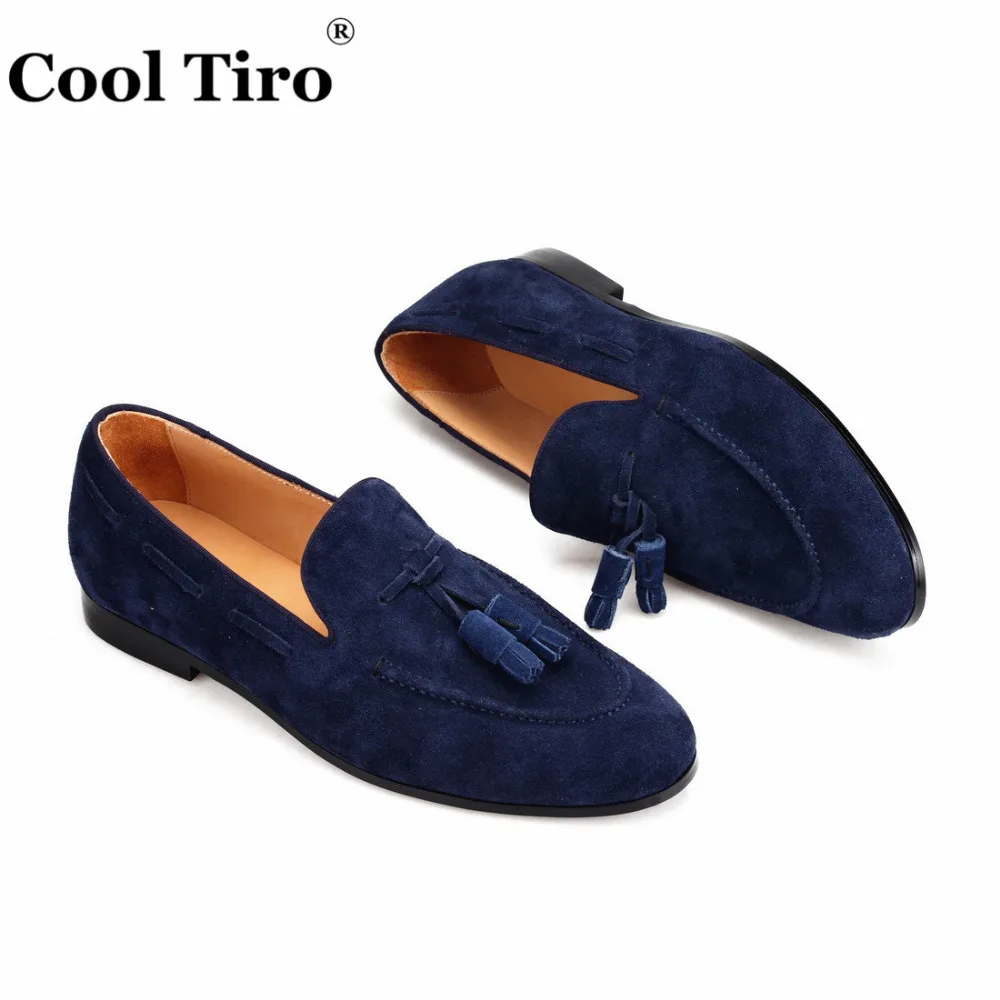 Belgian Loafers Navy Blue Suede Casual shoes (5)