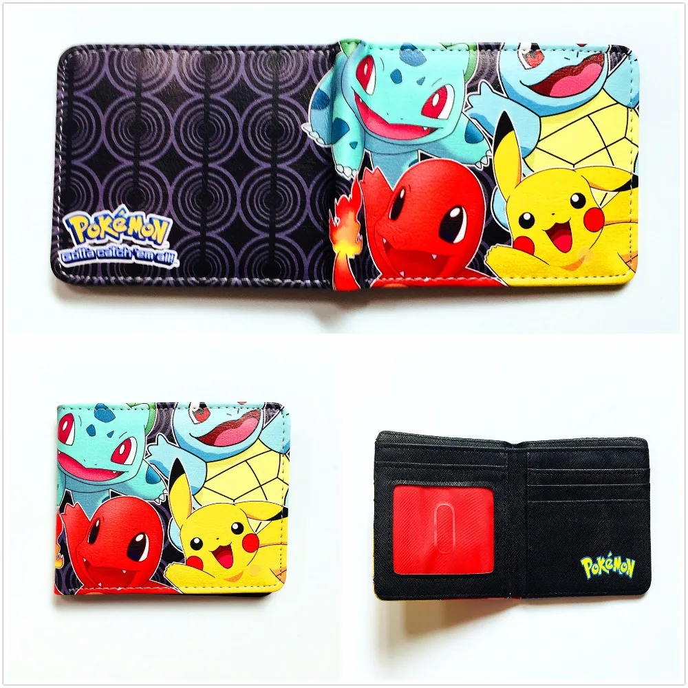 

Anime Pikachu Wallet Games Pokemon Purse Cartoon Pocket Monster Money Bag Men Women Short PU Leather Purse W989Q