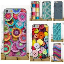 Costura Crochet textiles TPU patrón rosa para Samsung Galaxy A3 A5 A7 J1 J3 J5 J7 S5 S6 S7 S8 S9 edge Plus 2016, 2017