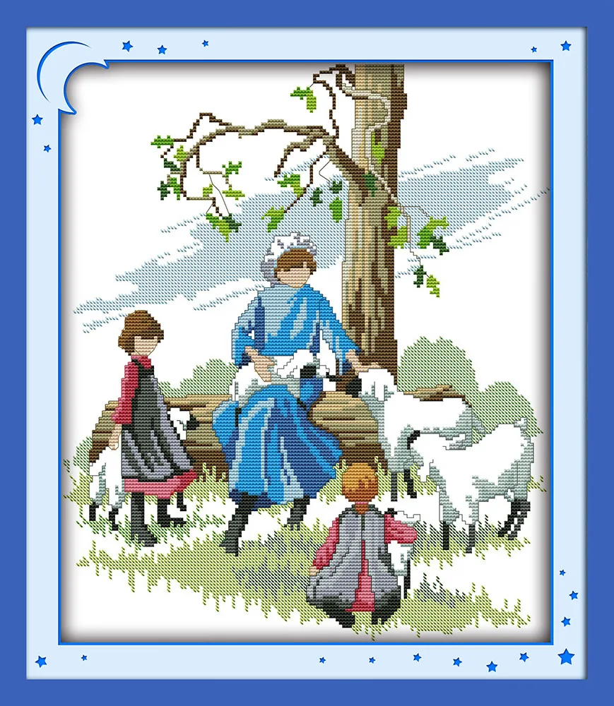 

Shepherd People Needlework,DMC Cross stitch,Sets Cotton Embroidery kits, Printed Patterns Counted Cross-Stitching,DIY Handmade