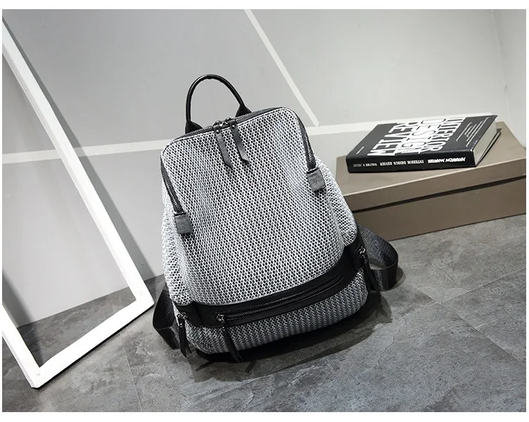 Breathable grid Women Backpack Large Capacity School Bags for Teenage Girls anti theft backpack for travelling female Shoulder Bags (24)