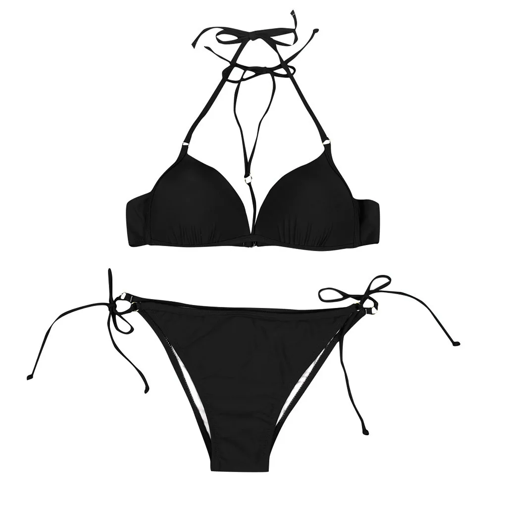 Summer Sexy Women  Set Crystal Sexy Lace up e Push-up Padded Bra suit Bathing Suit Swimwear Bathing A508