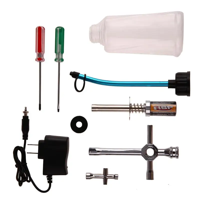 

Racing Nitro Starter Kit Repair Tools Hand Tools Screwdriver Igniter Tool Fuel Filler Set for Hsp Redcat 1/8 and 1/10 Car