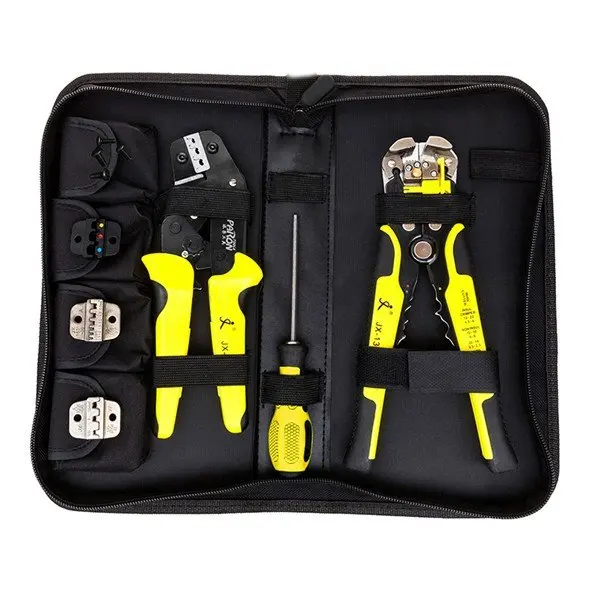 

JX-D4301 Multifunctional Ratchet Crimping Tool Wire Strippers Terminals Pliers Kit