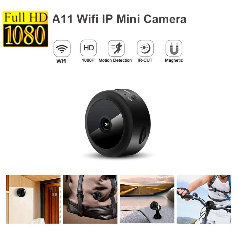 A11 Wifi IP портативная мини камера Full HD 1080 P Камера видеонаблюдения ИК ночного видения микро камера с детектором движения