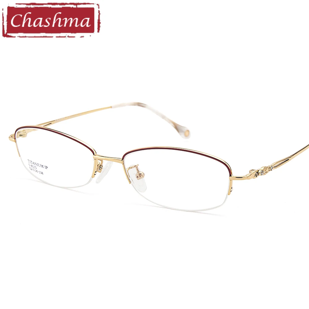 Брендовые женские качественные очки Chashma полуободковые с оправой для