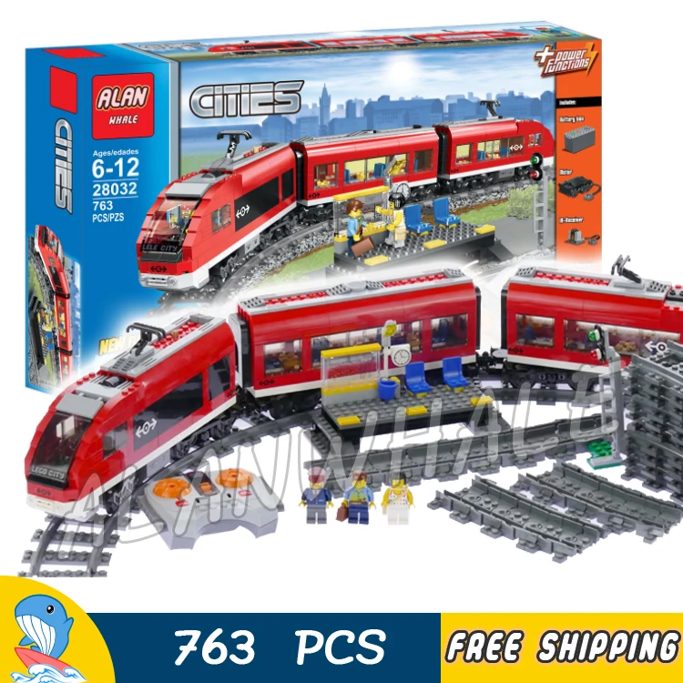 lego city red passenger train