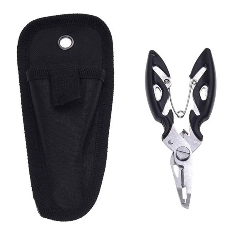 

4.9inch Stainless Steel Fishing Plier Scissors Line Cutter Hook Tackle Remove Tool Two color Black Blue