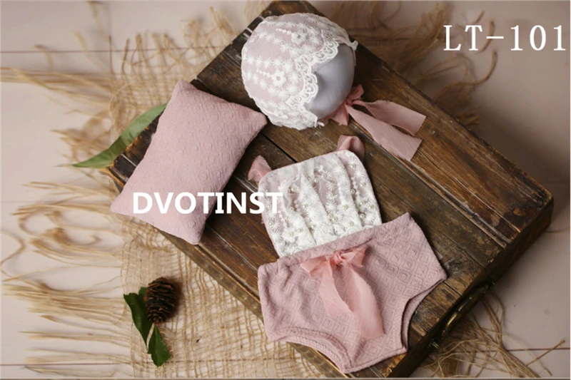 Dvotinst/реквизит для фотосъемки новорожденных; вязаная кружевная одежда; шапка-подушка; Fotografia; костюм для студийной съемки; реквизит для фотосессии - Цвет: LT-101