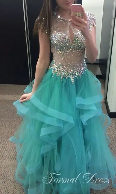 saia de tule azul tiffany