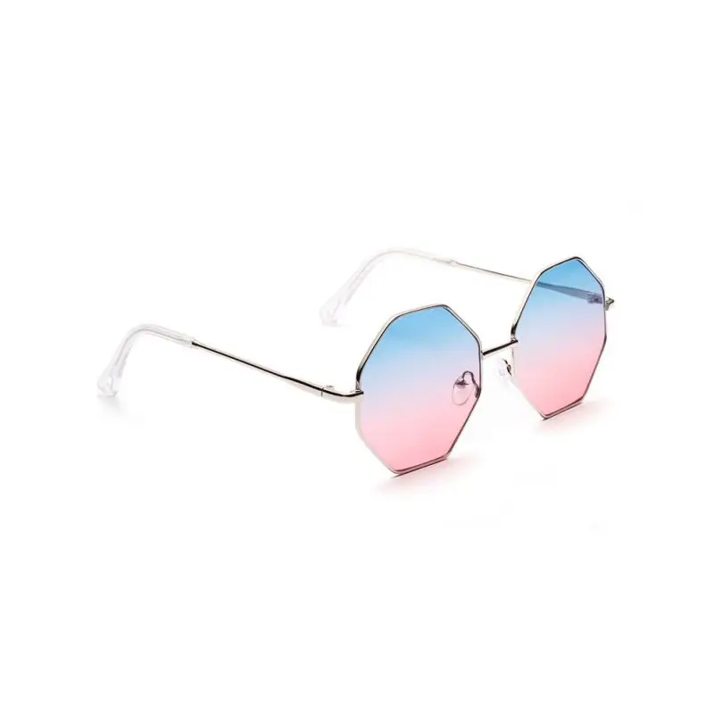 Модные солнцезащитные очки женские солнцезащитные очки пилота шестигранные солнцезащитные очки синие Розовые Желтые прозрачные линзы Солнцезащитные очки женские брендовые дизайнерские - Цвет линз: Same as picture