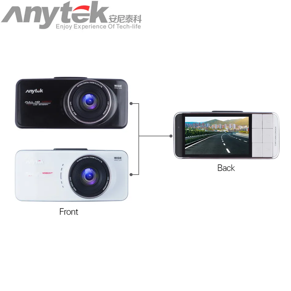 Original Anytek AT66A full HD Novatek 96650 Car Camera DVR Recorder Black Box 170 Degree Super Night Vision Dash Cam free ship
