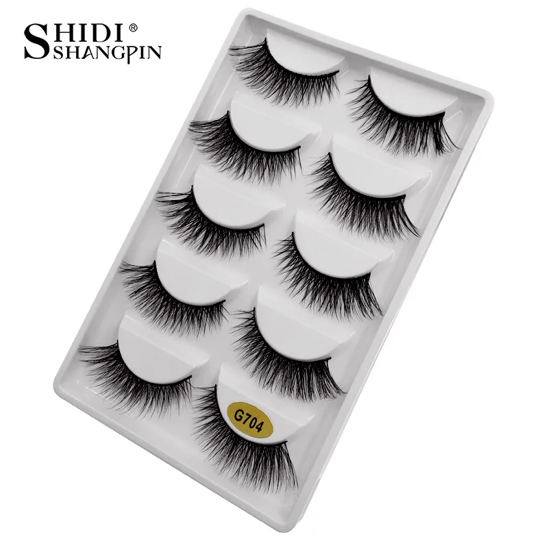 

3d mink eyelashes full strip lashes hand made 5 pairs eyelashes maquiagem eyelash extension natural long false eyelashes G704