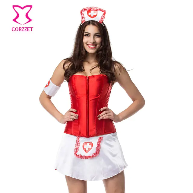 red and white halloween costume
