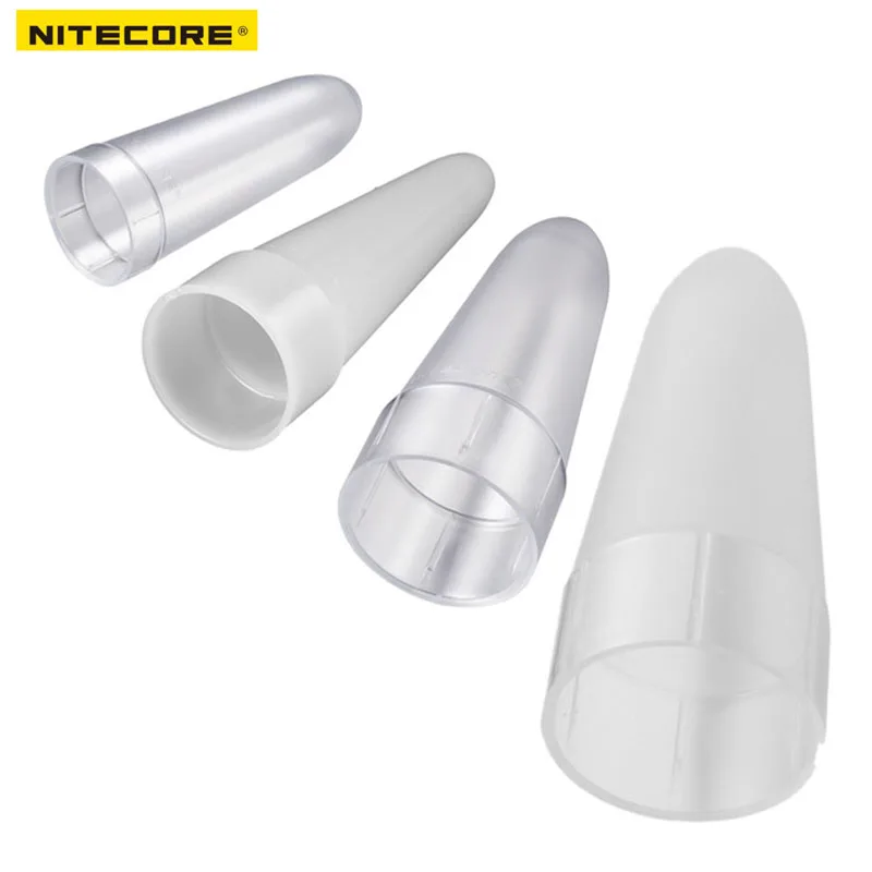 NITECORE NDF25/NDF32/NDF34/NDF40mm полупрозрачный белый диффузор конус дорожного движения палочка наконечник для Lanterna Лампы Фонарик Аксессуары