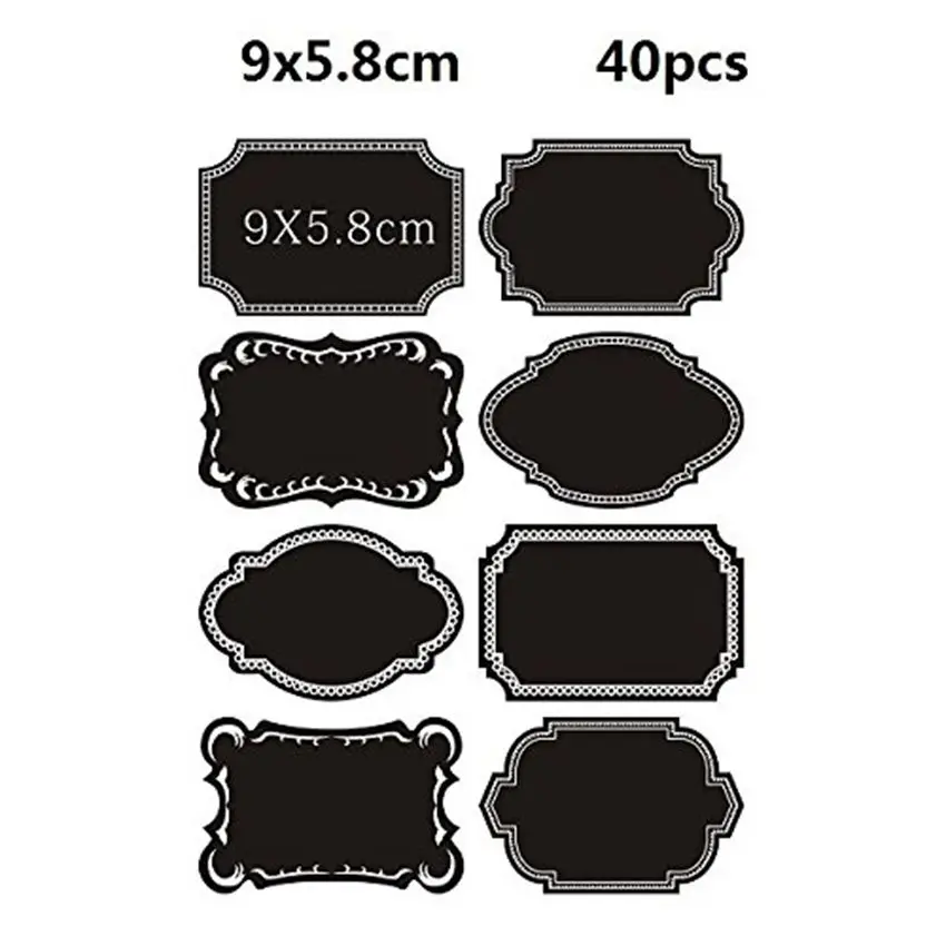 Fancy Vinyl Chalkboard Labels/chalkboard Stickers with Free Gifts Chalk