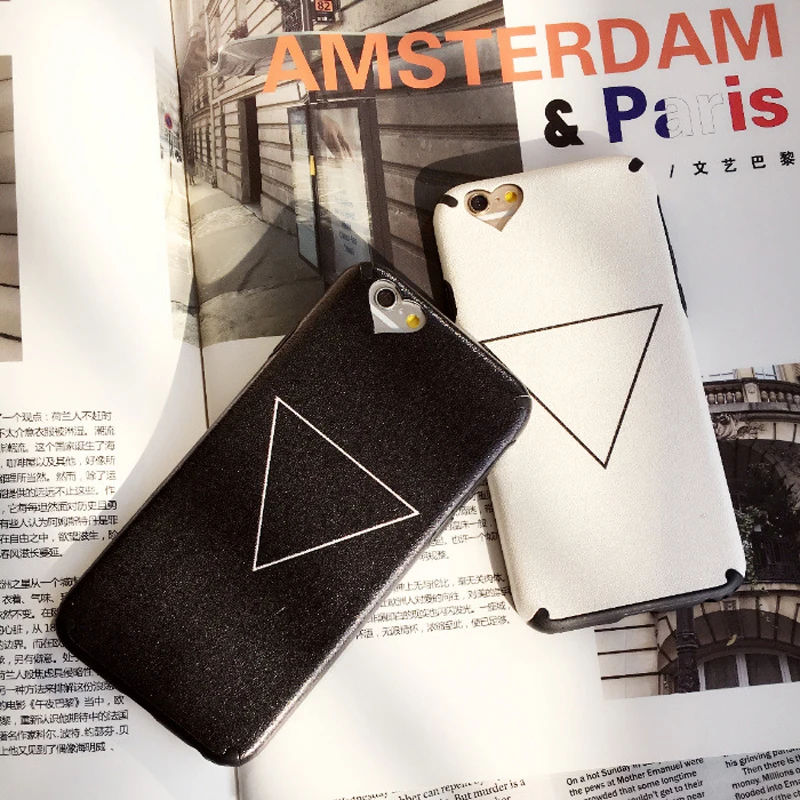 

Cyato Cute Plain Triangle Cases for iPhone 6 6s 7 8 plus X XS Soft TPU Full Cover Case with Lanyard Neck Strap for iPhone x capa