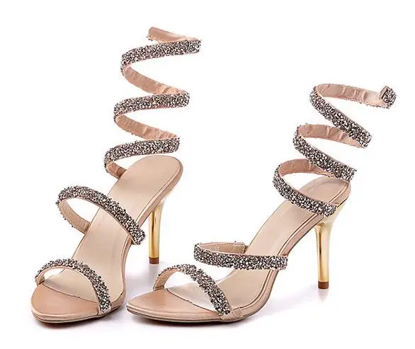 Sandalia de cobra na perna Clearance