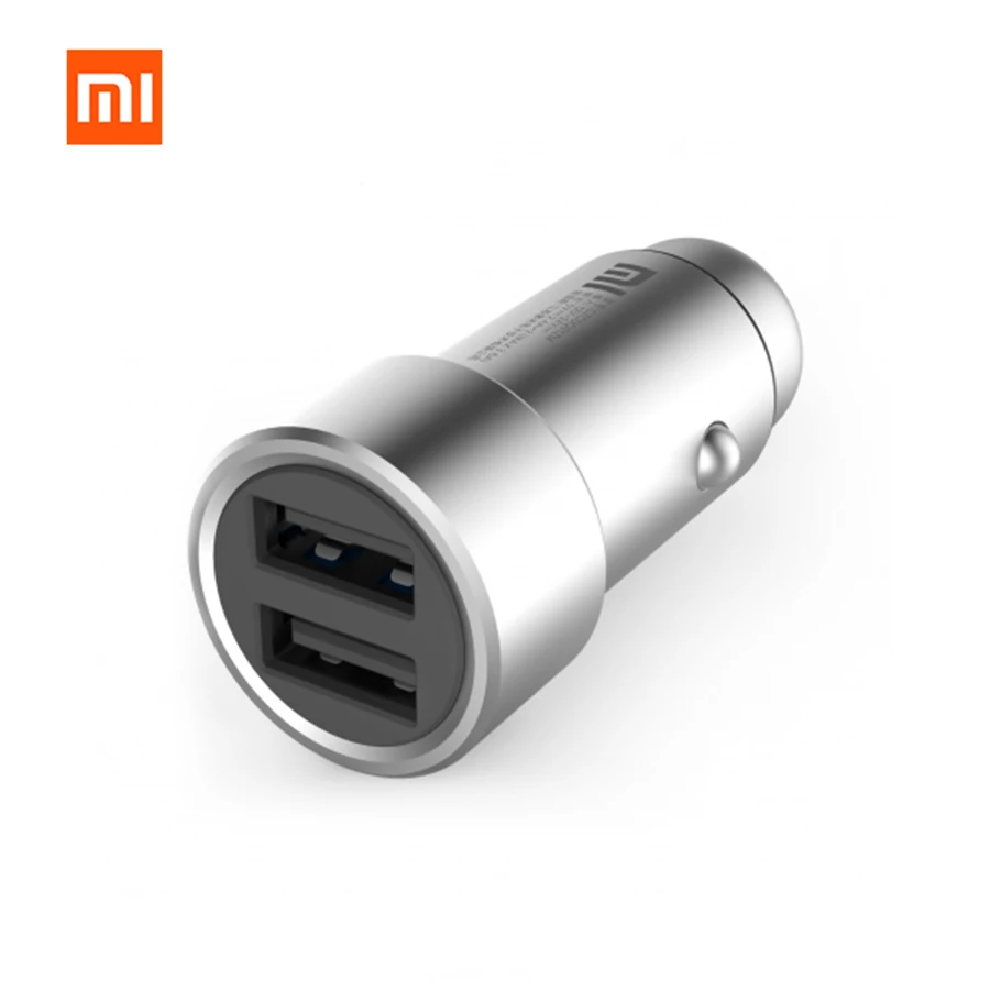  Original Xiaomi Car Charger Dual USB 5V/3.6A Quick Charge Metal Apply to Android IOS System Mobile Phones Tablet PC USB Type-C 