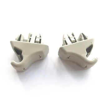 

2pcs Car Sun Visor Hook clip bracket gray beige For Mitsubishi Pajero Montero III 2000-2006 V73 V77 V93 V97