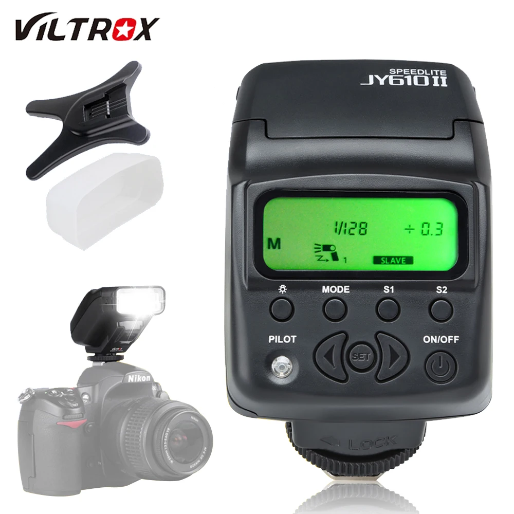 

Universal On-camera Mini Flash Speedlite Viltrox JY-610 II JY610II Flashlight For Nikon D3300 D5300 D7100 for Canon 5D Mark DSLR