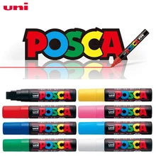 8 цветов Набор Mitsubishi Uni Posca PC-17K маркер для краски ручка-Экстра Широкий Tip-15mm Маркер ручки Офисные и Школьные принадлежности