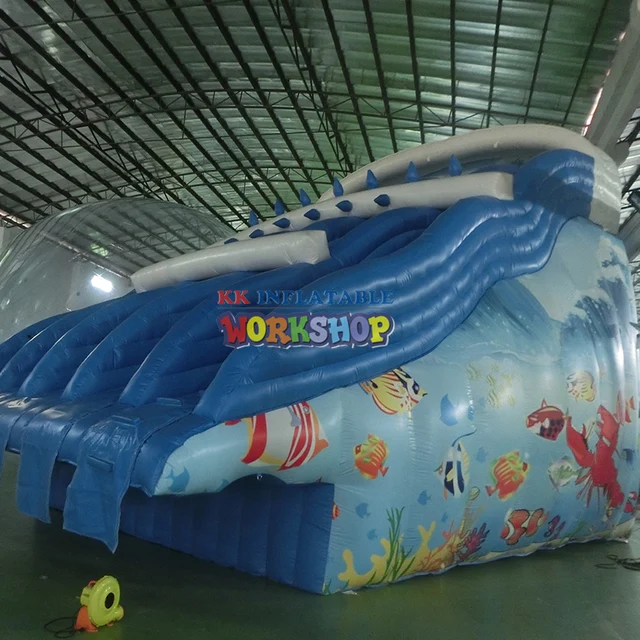 Inflatable shark Water Slide Frame pool or inflatable pool slide for Kids playing park Center 4