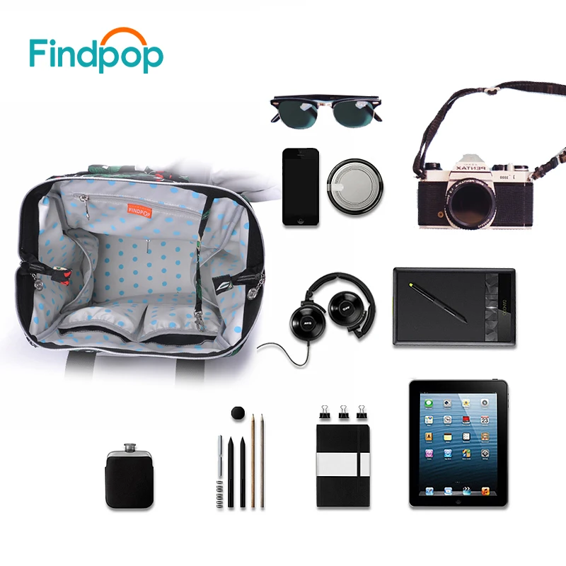 Findpop Большой Вместительный женский рюкзак 2018 Новые многофункциональные зеленые