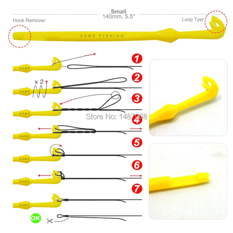 fishing lure knot tying tool