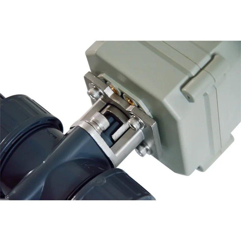 ПВХ DN50 2 ''AC110V-230V Электрический моторизованный шаровой клапан TF50-P2-C BSP/NPT 3/4/7 провода 10NM On/Off 15 сек для воды Применение CE