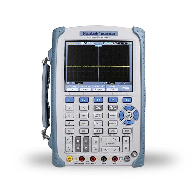 

Hantek DSO1062S DSO1122S DSO1152S DSO1202S Handheld Oscilloscope 1M Memory Depth,6000 Counts DMM 1GSa/s 60-200MHz Multimeter