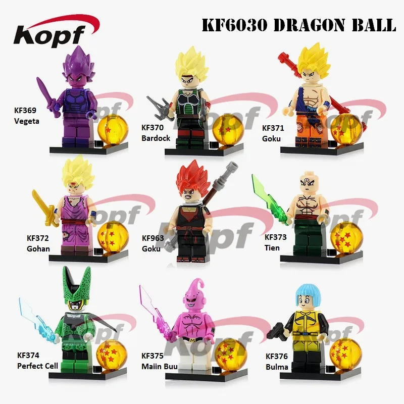 KF6030 Single Sale Building font b Blocks b font Dragon Ball Z Figures Goku Vegeta Perfect