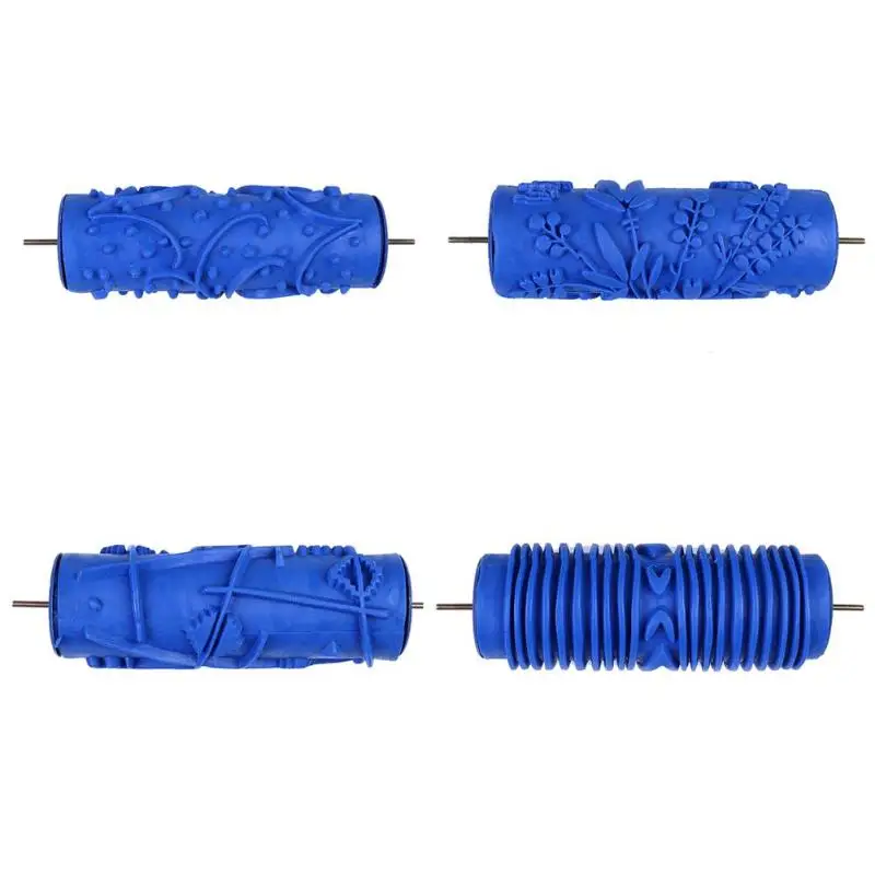 Настенный тиснение цилиндр искусство роликовая щетка мягкая печать узор, резиновый ролик настенные щетки для украшения дома стены