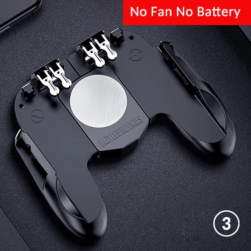 Rovtop PBUG Mobile Controller Gamepad Pubg Phone Trigger L1R1 Shooter Joystick Phone Holder Game Pad With Cooler Fan Z2 - Цвет: no battery no fan