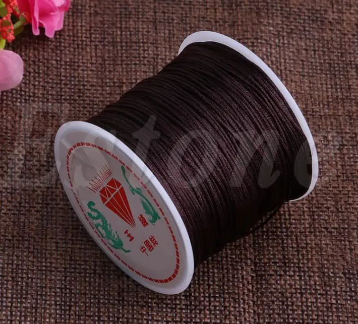 Приятные подарки 1 рулон для использования на глубине до 45 м x 0,8 мм Нейлон Китайский узел Строка для макраме браслет 17 Цвета плетеный шнур резьба строка - Цвет: as shown