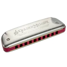 Hohner диатоническая губная гармоника 10 отверстий блюз Арфа рот орган Instrumento ABS гребень Ключ C музыкальный инструмент Германия Золотая Мелодия 542