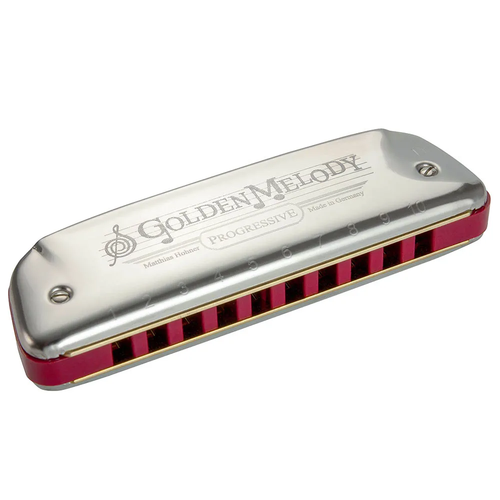 Color : Gold SWAN Diatonic Harmonica 10 Holes Blues Harp Mouth Organ Key of G Reed Instrument with Case Silver