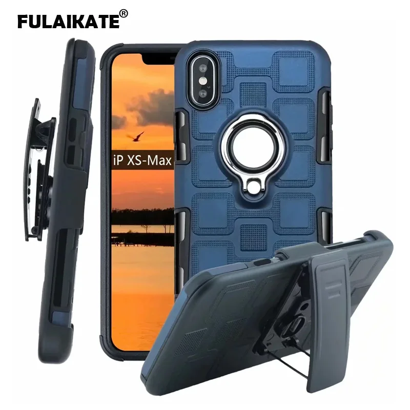 Чехол-накладка FULAIKATE для iPhone XS MAX XR 6s 7 8 Plus с кольцом-зажимом | Мобильные телефоны и