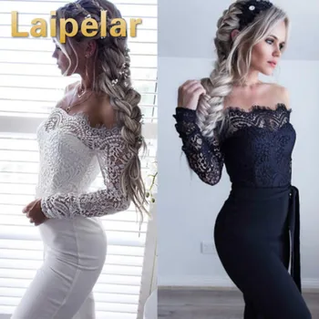 

Super Fashion Spring Summer Jumpsuits Women High Quality Lace Patchwork Embroidery Sexy Party Jumpsuit Rompers Ladies Bodysuits