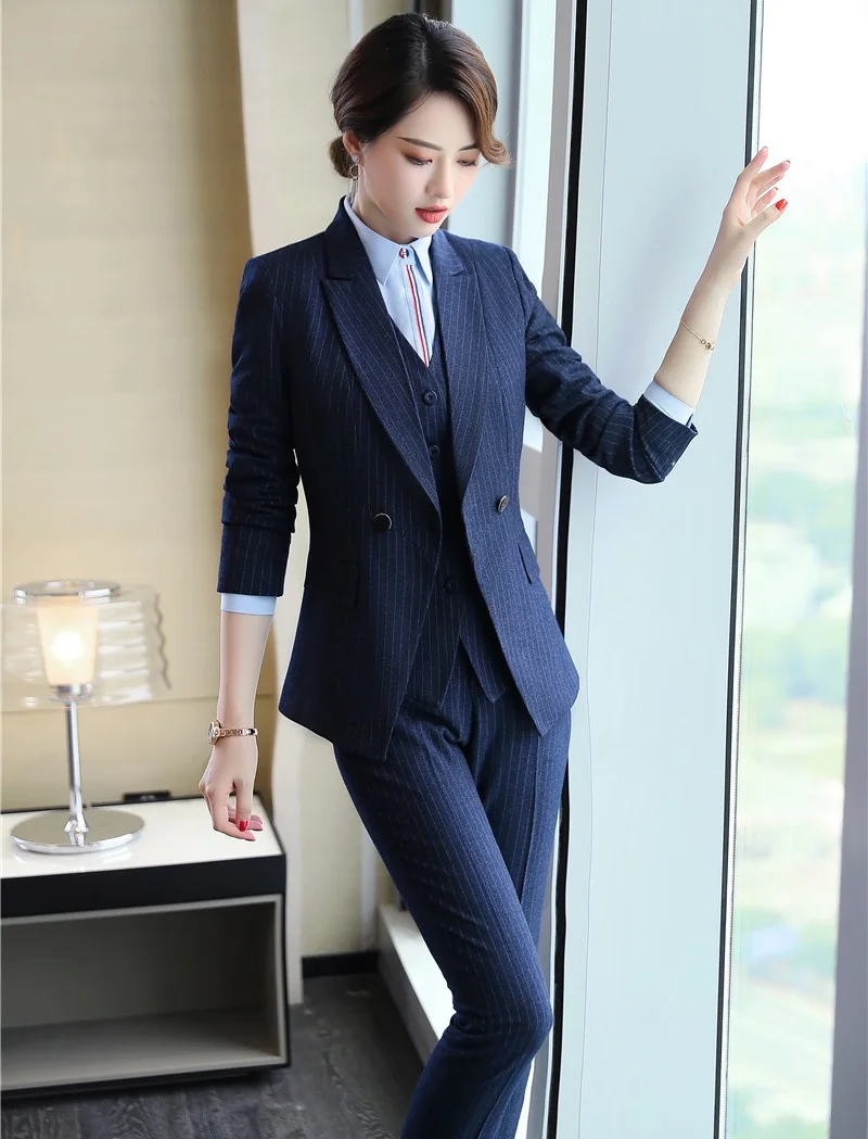 High Quality Formal 3 Piece Women Business Suits Vest, Pant and Jacket ...