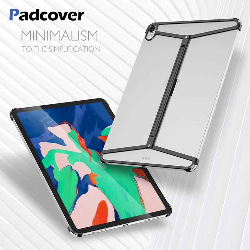 

for IPAD pro Metal airbag bumper case personality simple protective case for IPAD 2018 new 9.7 inch with bracket metal shell
